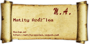 Matity Azálea névjegykártya